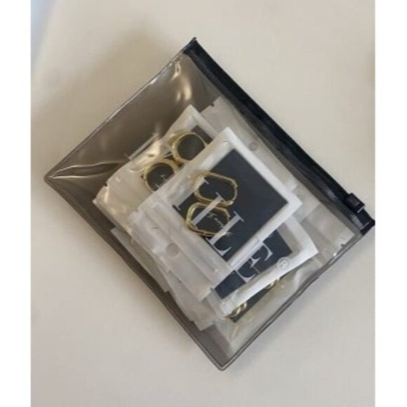 New Gold Hoop Earrings Set for Women, 6 Pairs 14K Gold Plated Lightweight - Picture 3 of 3